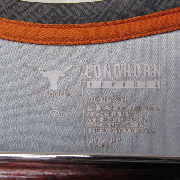 Longhorn Apparel Texas Longhorns Women Small Gray Orange Cap Sleeve Shirt Bevo G - Picture 4 of 8